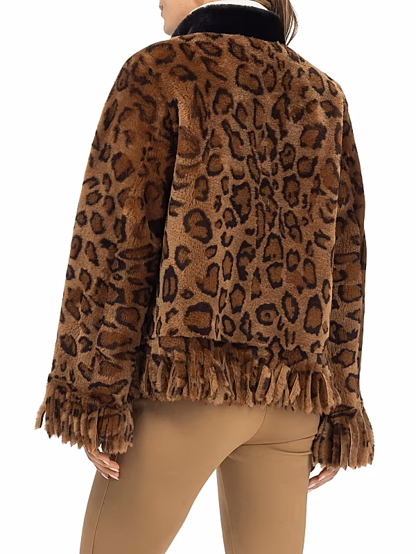 Shearling Lamb Coat with Fringes - View 4