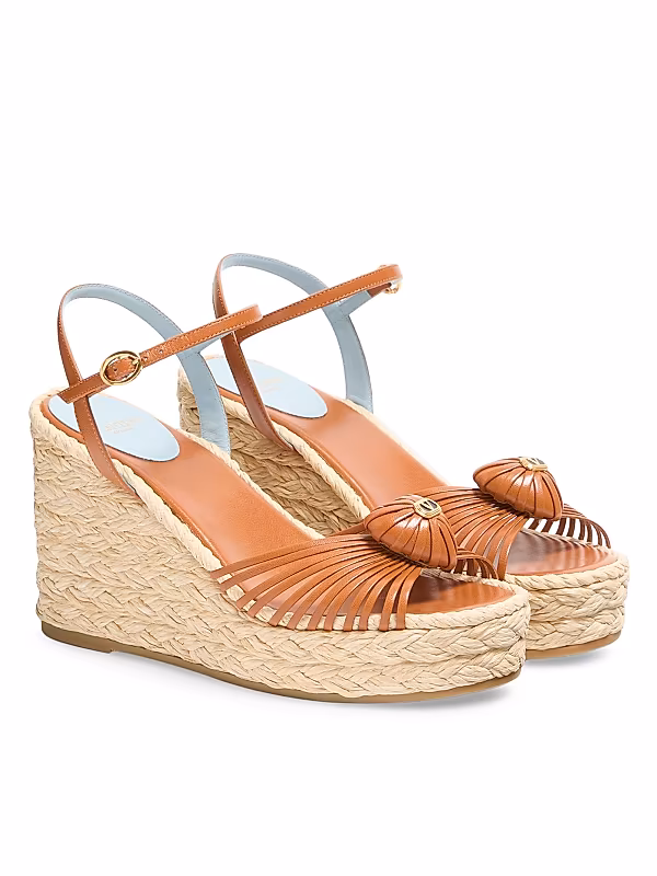 Royal 100MM Wedge Kidskin Sandal - View 2