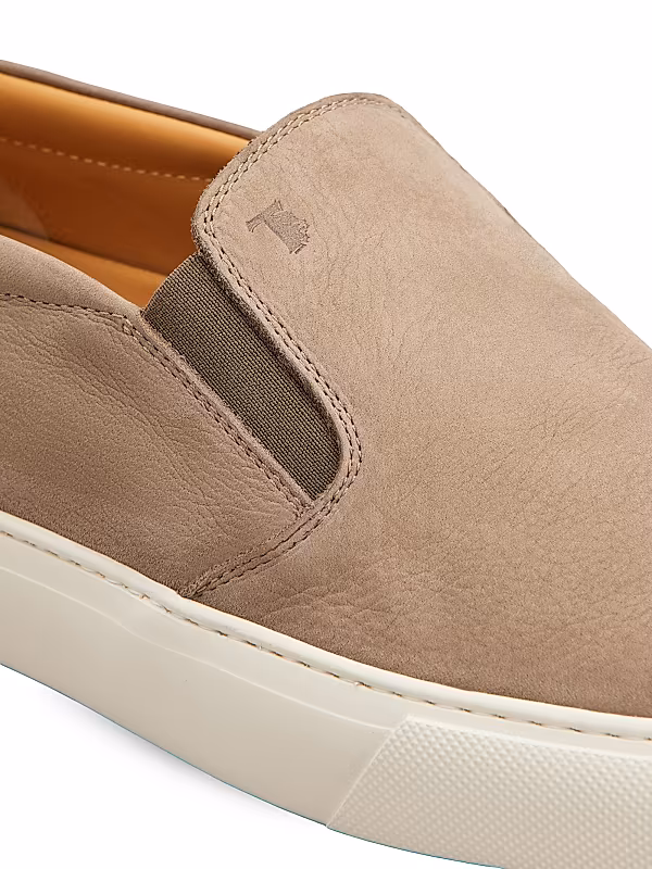 Sporty Suede-Blend Loafers - View 5