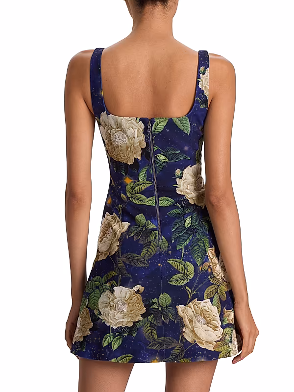 Eve Floral Sweetheart Minidress - View 5